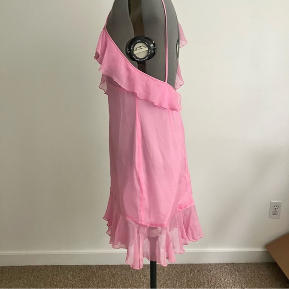 Kim Shui Baby Pink Chiffon Mini Dress, Size Large NWOT - Picture 4 of 12